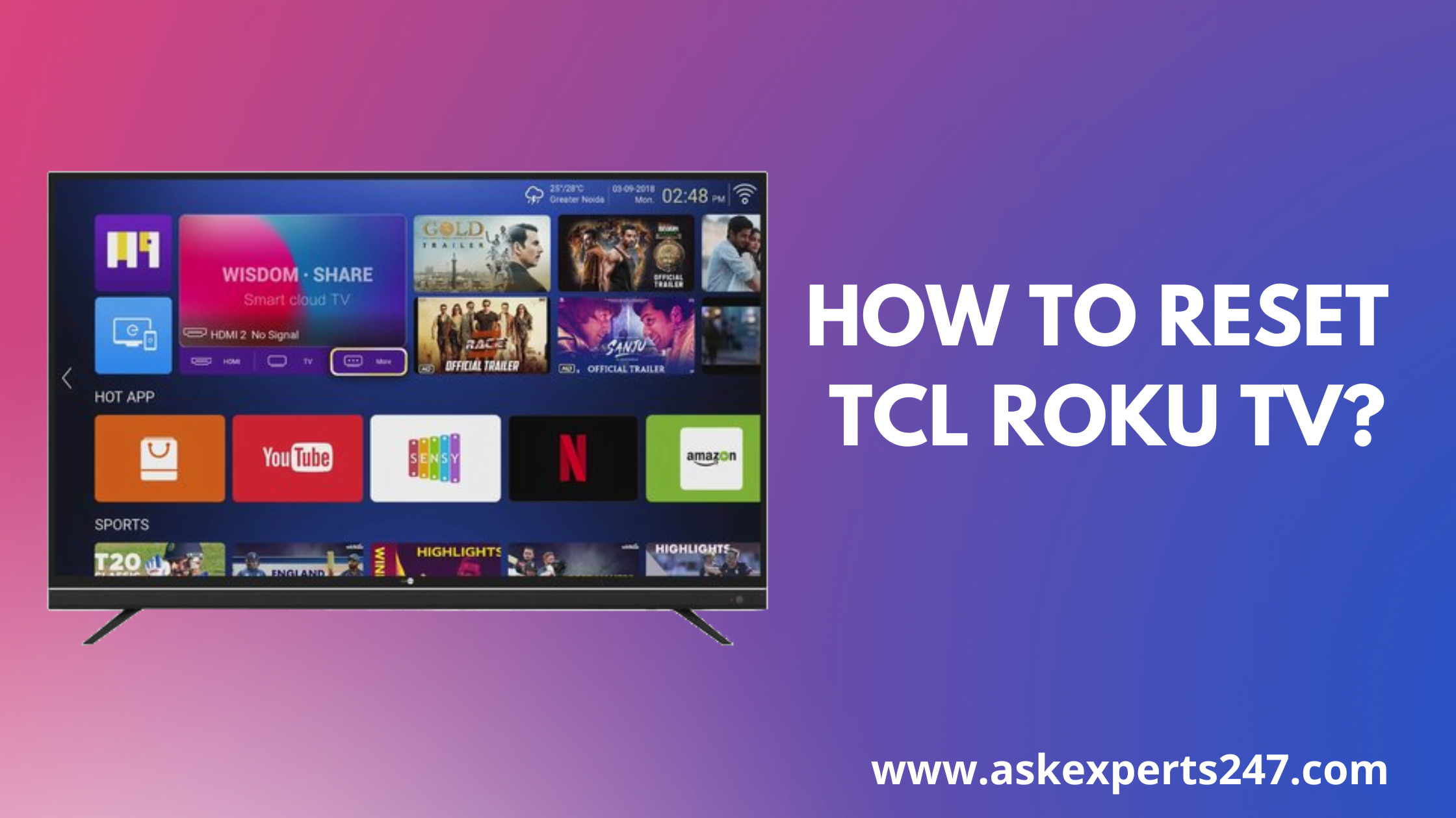 How to reset TCL Roku TV